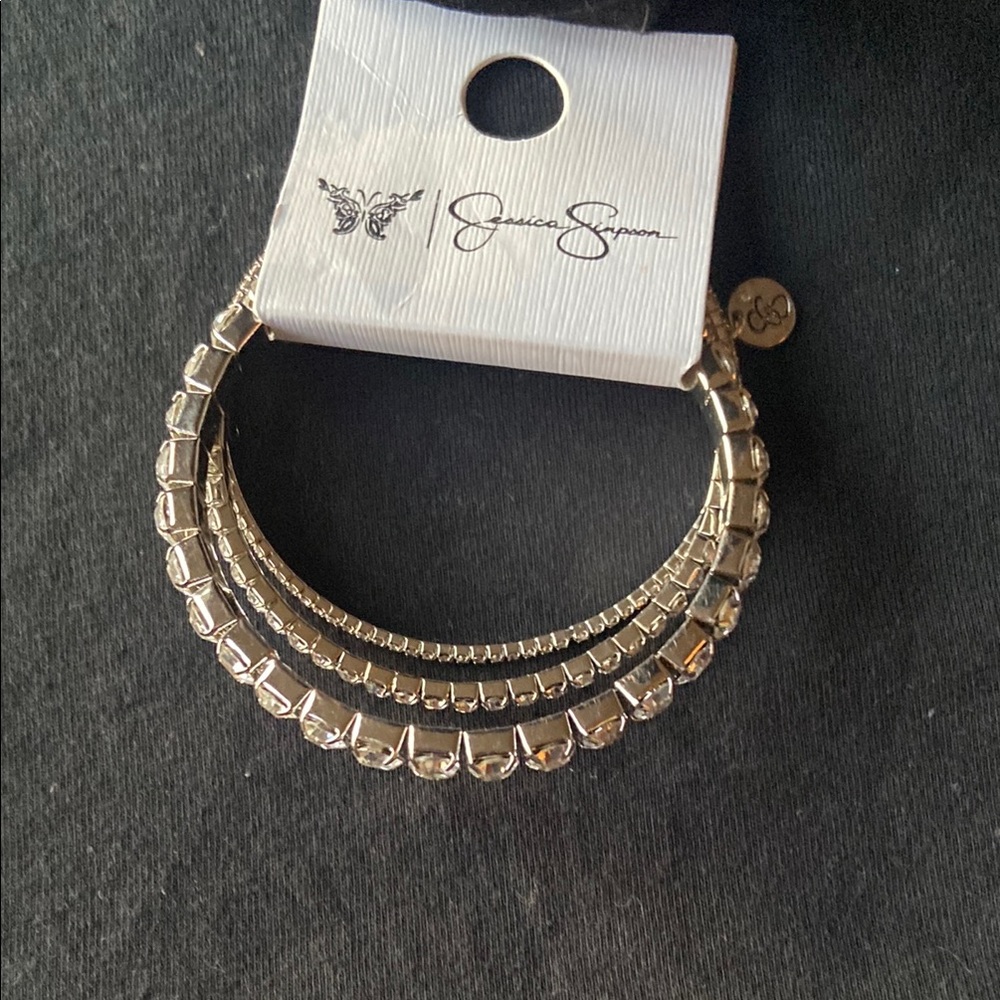Jessica Simpson Gold Textured Hoop Earrings